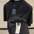 Tricou negru din amestec de mătase