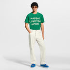 Embroidered Signature Green T-shirt