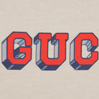 Tricou din bumbac cu imprimeu, de culoarea fildeșului