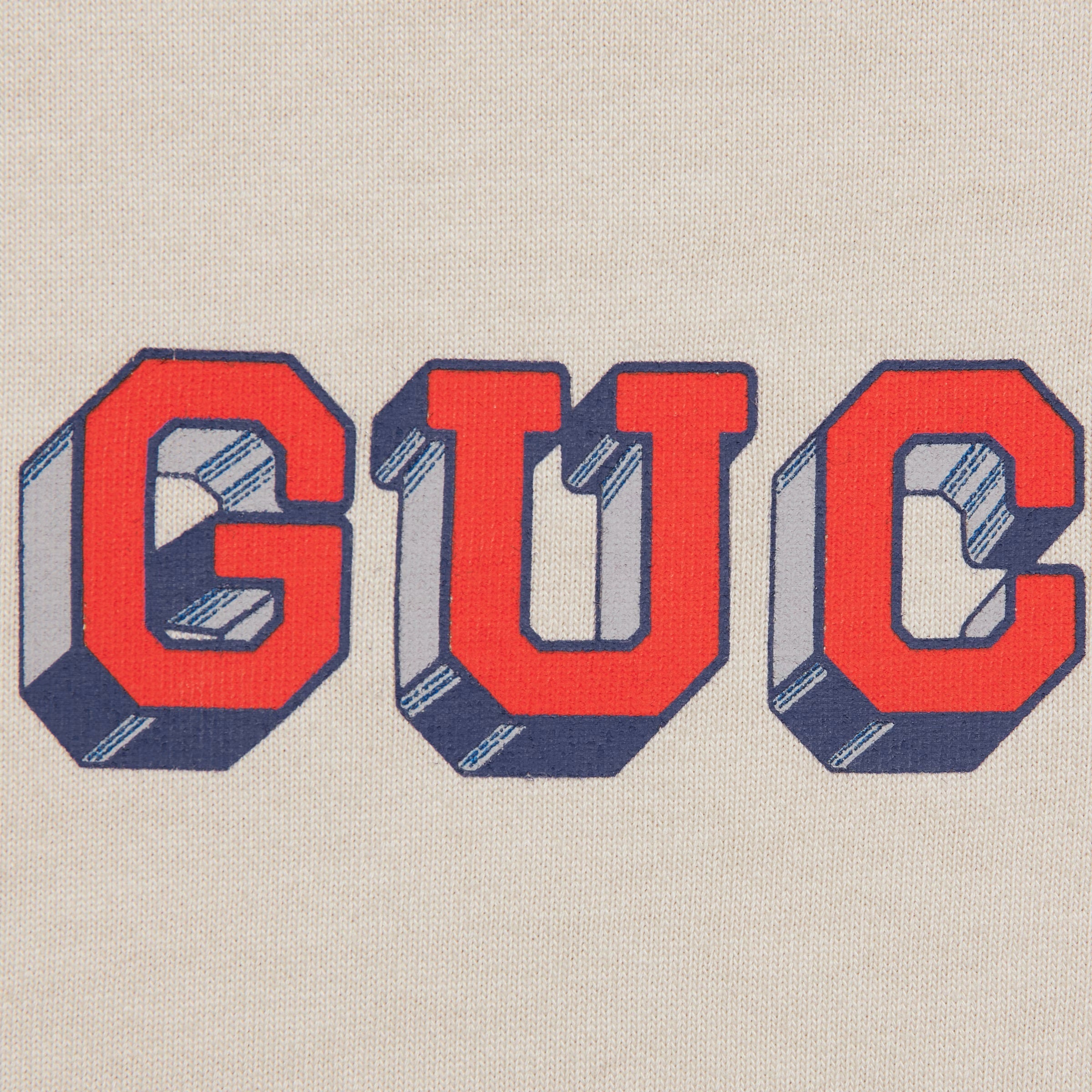 Tricou din bumbac cu imprimeu, de culoarea fildeșului