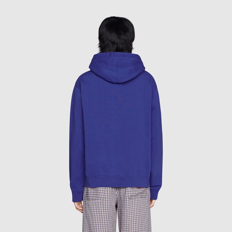 GUC Freya Hartas ICCUG print Blue Hoodie - Styledistrict