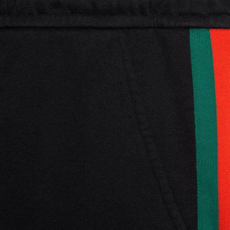 GUC x TheNrthFace Web print black cotton Shorts - Styledistrict