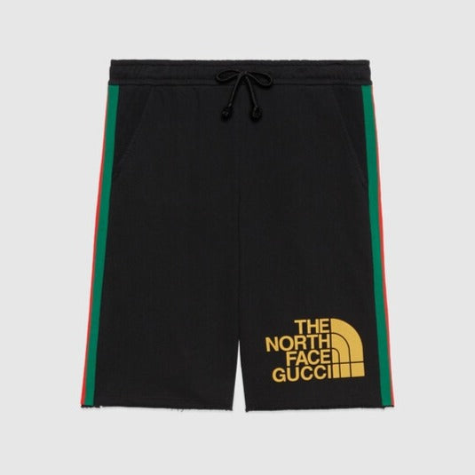 GUC x TheNrthFace Web print black cotton Shorts - Styledistrict