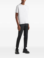 White Cotton Logo Patch T-shirt