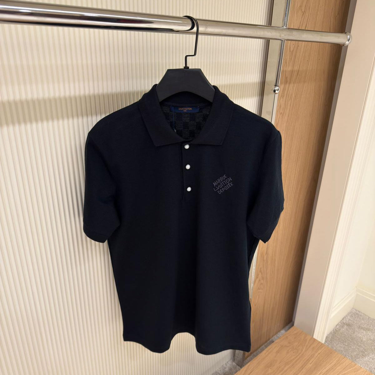 Tricou polo LV Damier Signature