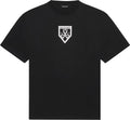 Tricou supradimensionat negru cu imprimeu logo foarfecă