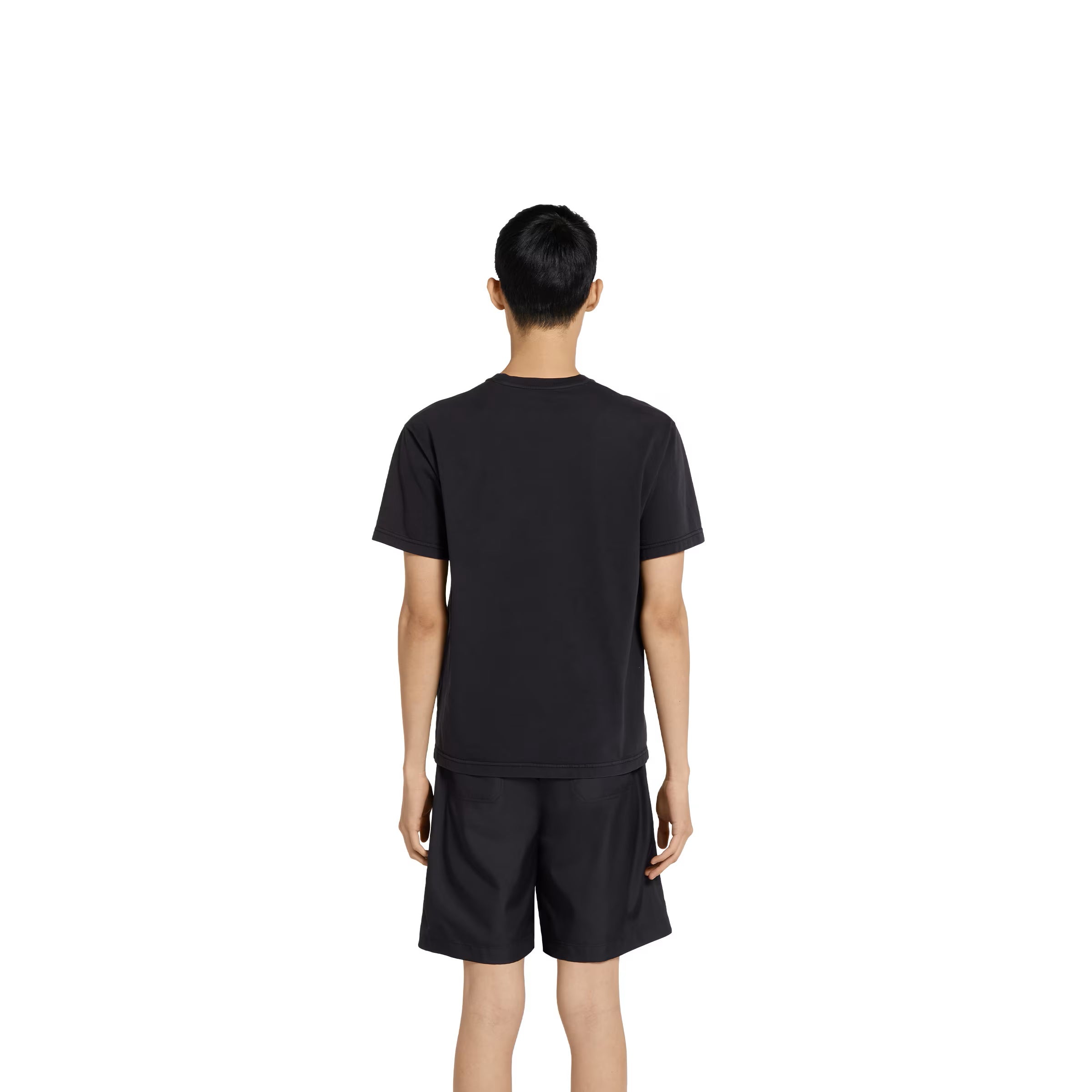 Tricou negru din bumbac imprimat