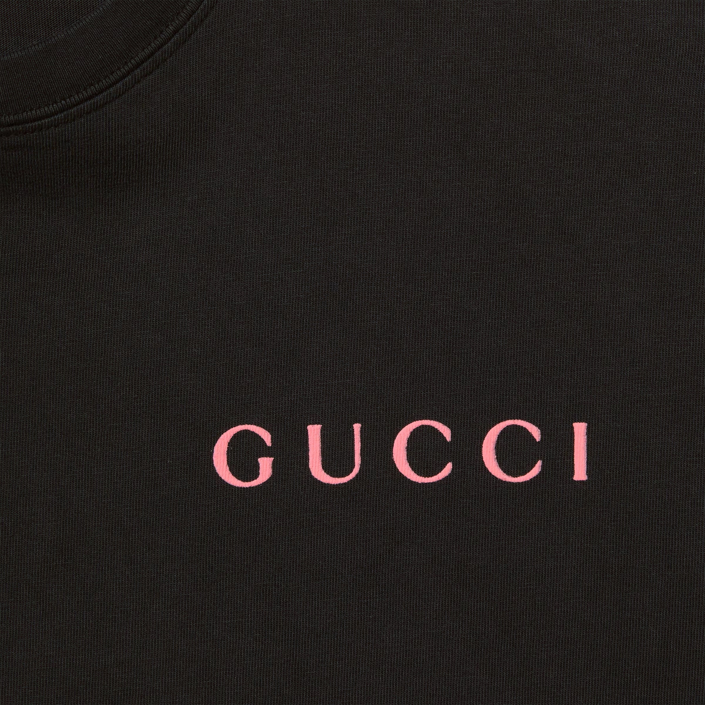 Tricou negru din bumbac imprimat