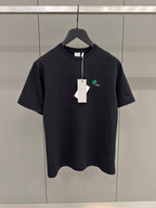 Tricou negru cu broderie trifoi