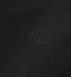 Tricou negru, croială lejeră, cu broderie logo