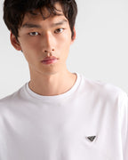 White T-shirt with Metal Triangle Logo