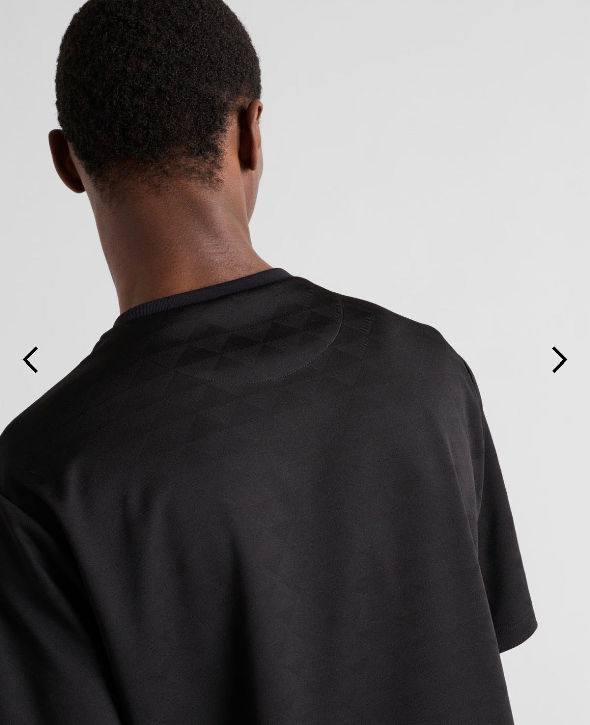 Tricou negru din bumbac cu imprimeu all-over