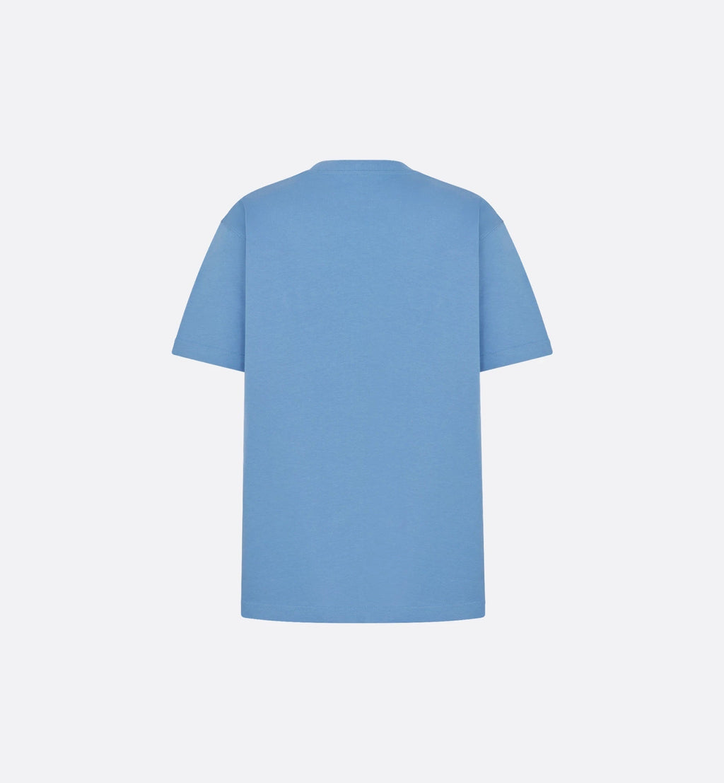 Tricou albastru CD ICON cu croială relaxată