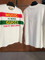 Tricou oversized cu imprimeu Music Is Mine
