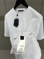 Flock Print Monogram Gradient White T-shirt