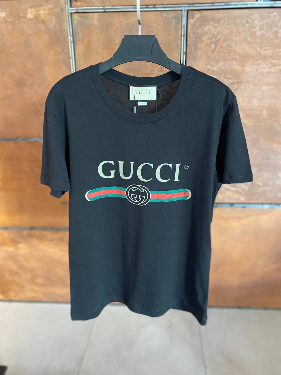 Tricou negru de bumbac, spălăcit