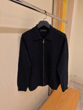 LV Blason Embossed Zipped Black Blouson