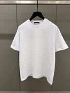 Flock Print Monogram Gradient White T-shirt