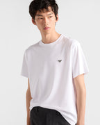 White T-shirt with Metal Triangle Logo