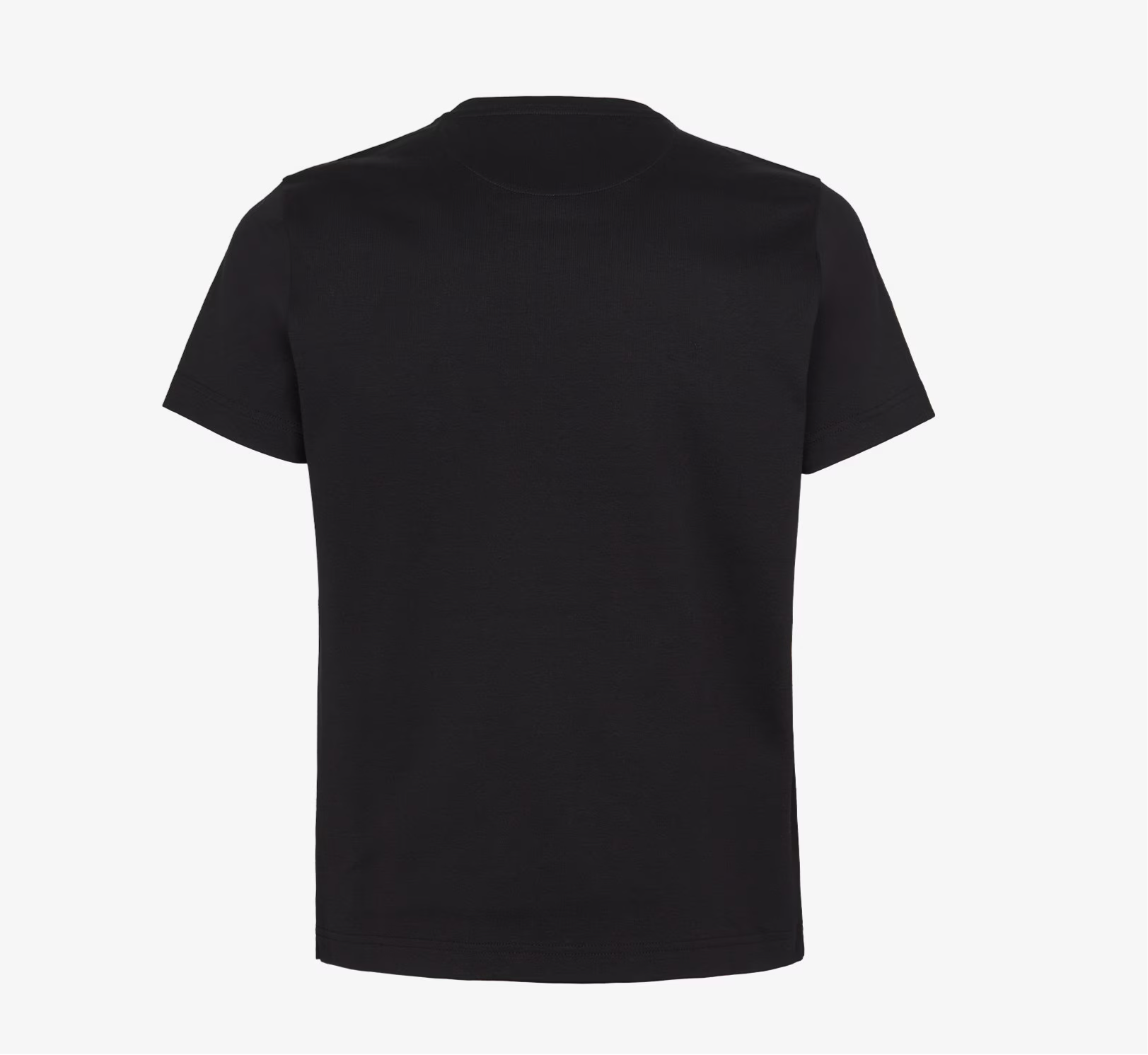 Tricou negru cu broderie pe piept