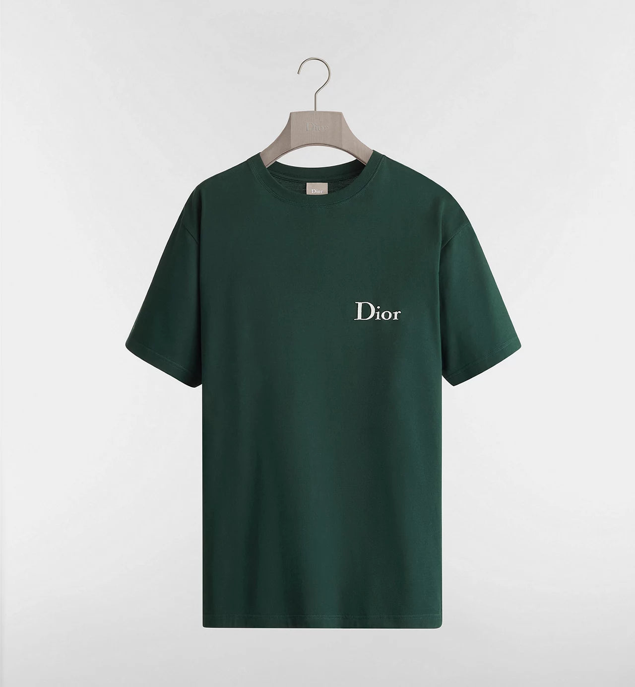 Tricou verde relaxed fit cu broderie logo