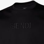 Black T-shirt with Logo Embroidery