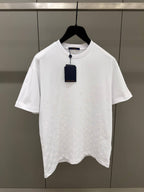 Flock Print Monogram Gradient White T-shirt