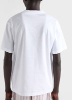 Crest Logo White Cotton T-shirt