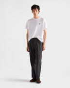 White T-shirt with Metal Triangle Logo