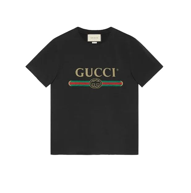 Tricou negru de bumbac, spălăcit