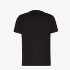 Tricou negru simplu din bumbac cu logo