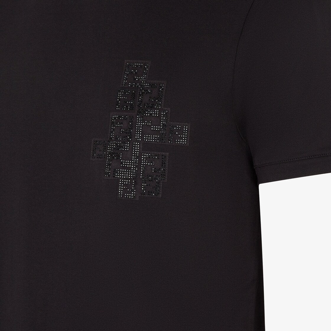 Tricou negru simplu din bumbac cu logo