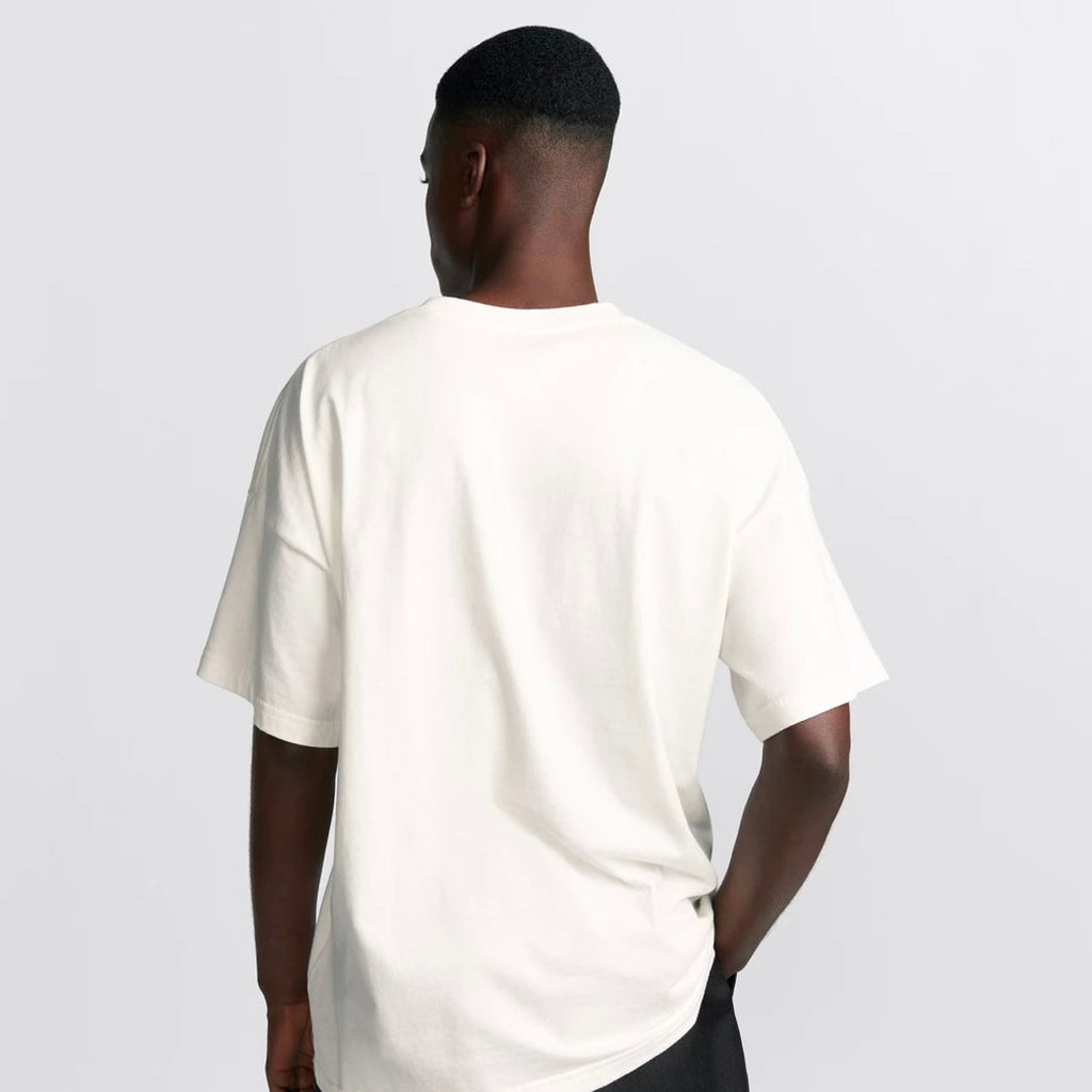 Tricou din jerseu de bumbac cu noduri alb