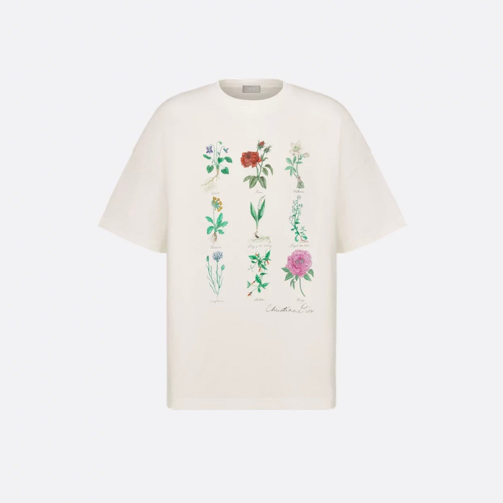 Tricou din jerseu de bumbac cu noduri alb