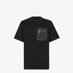 Tricou negru cu fermoar la buzunar