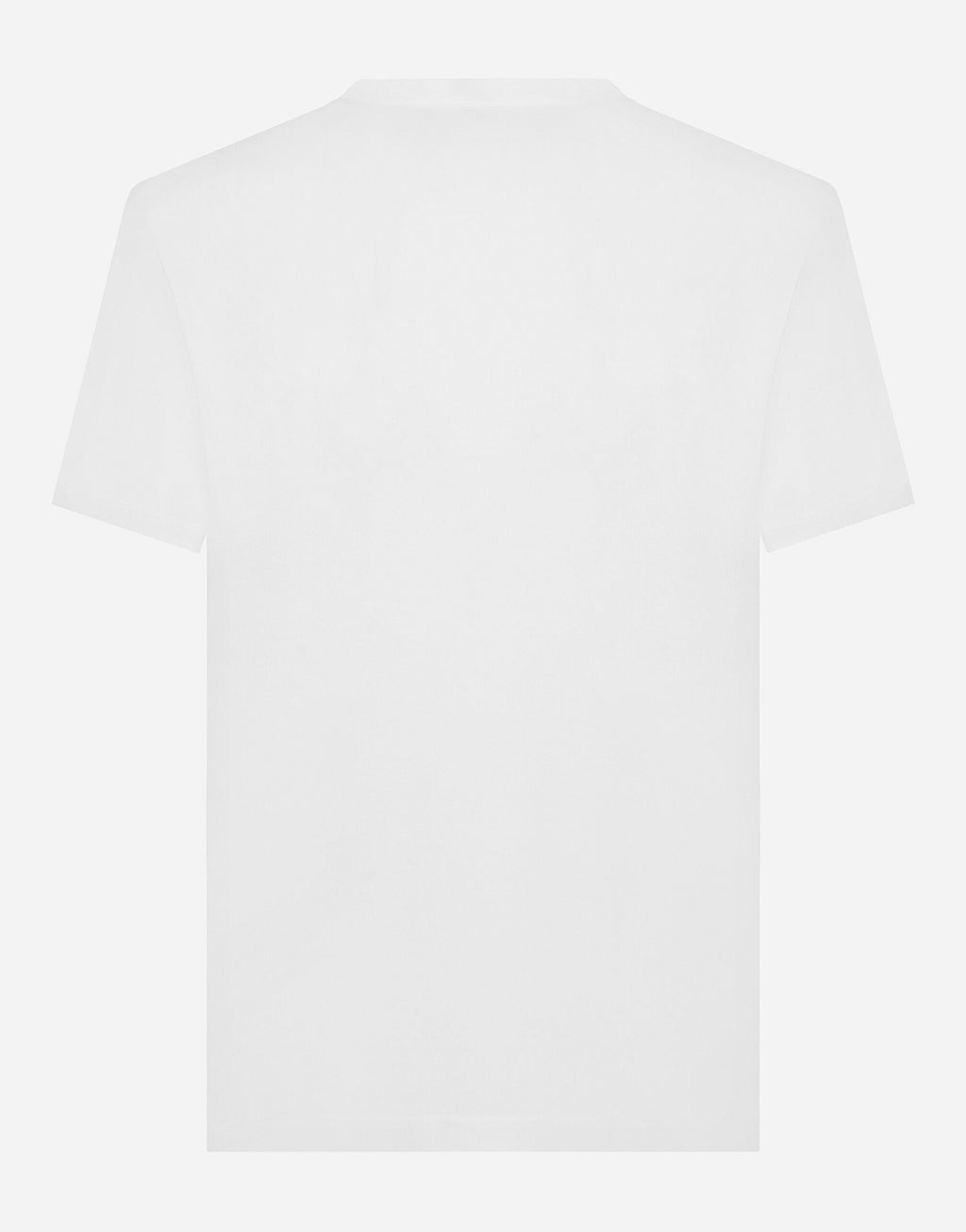 Tricou din bumbac alb cu petic DG