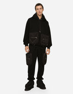 Hanorac Negru cu Buzunare Mari