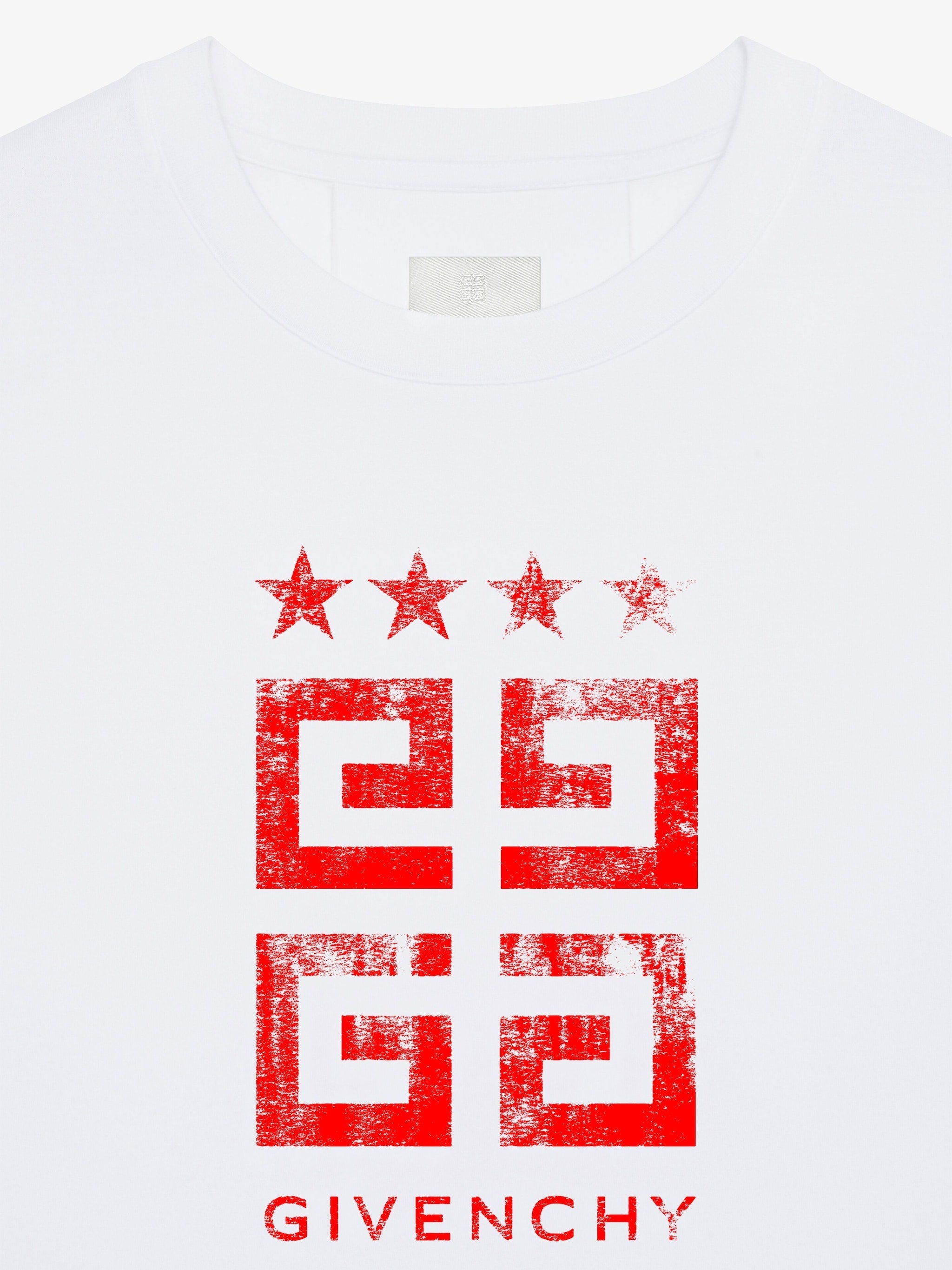 Tricou din bumbac alb 4G Stars