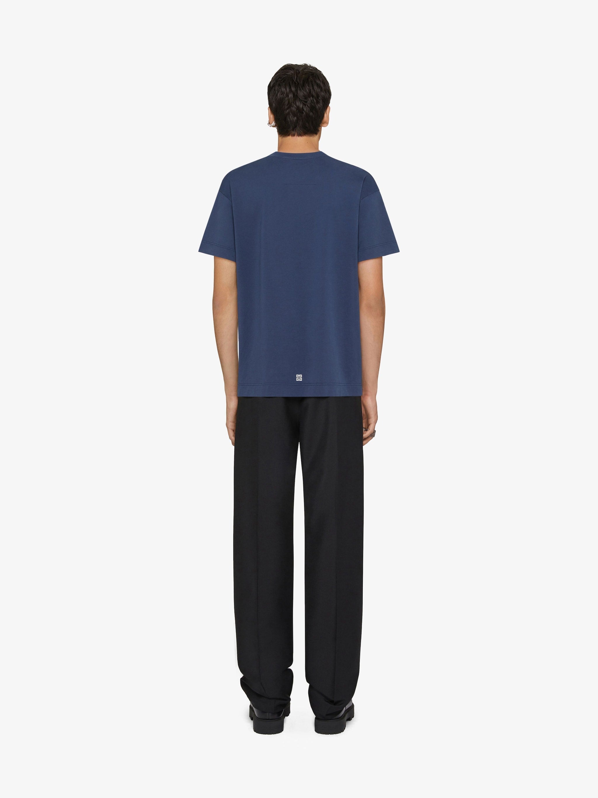 Tricou de bumbac 4G Stars Deep Blue