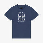 Tricou de bumbac 4G Stars Deep Blue
