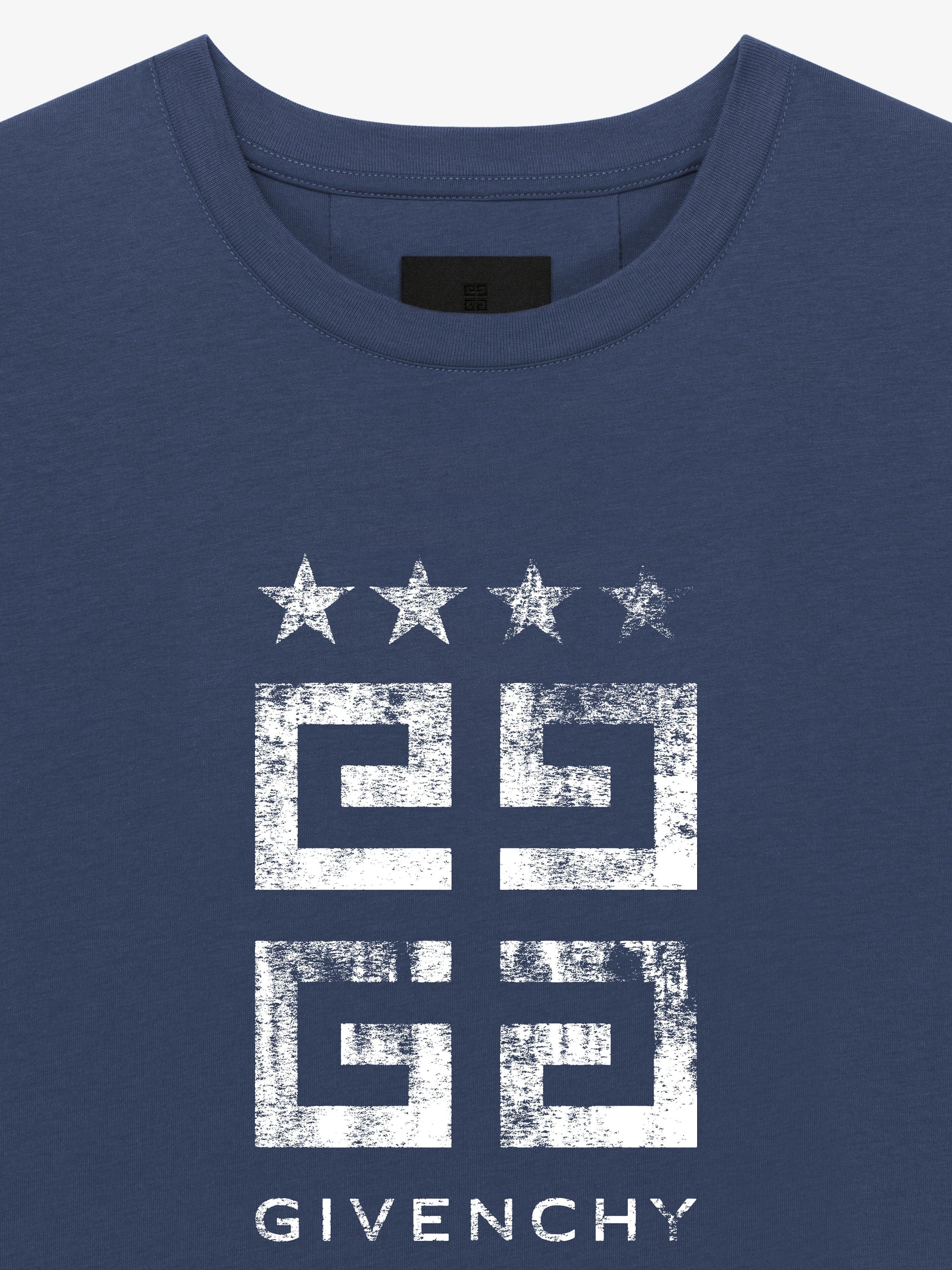 Tricou de bumbac 4G Stars Deep Blue