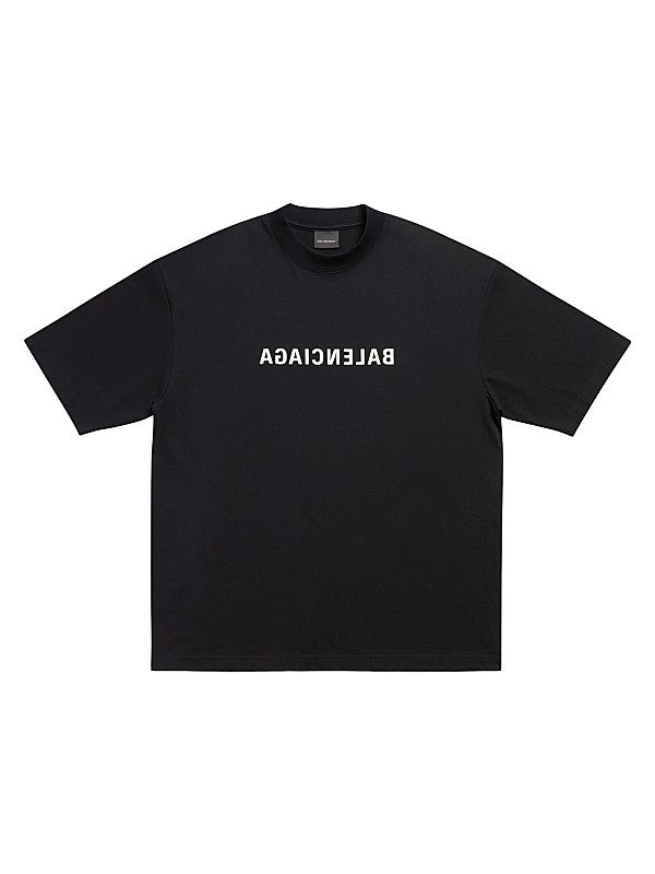 Tricou Mirror Print Black supradimensionat