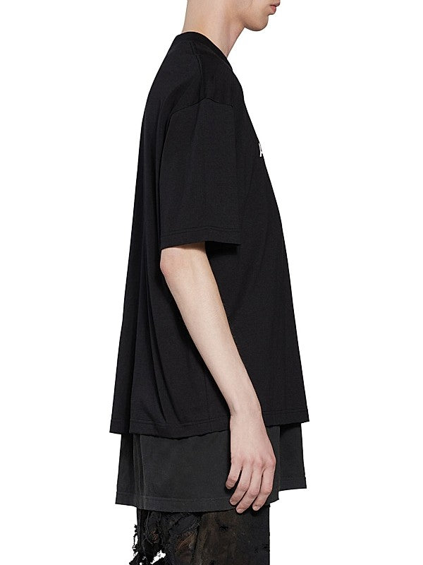 Tricou Mirror Print Black supradimensionat