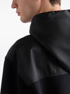 Hanorac negru din bumbac cu buzunare