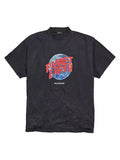 Tricou supradimensionat negru Planet Earth