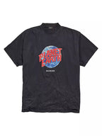 Tricou supradimensionat negru Planet Earth