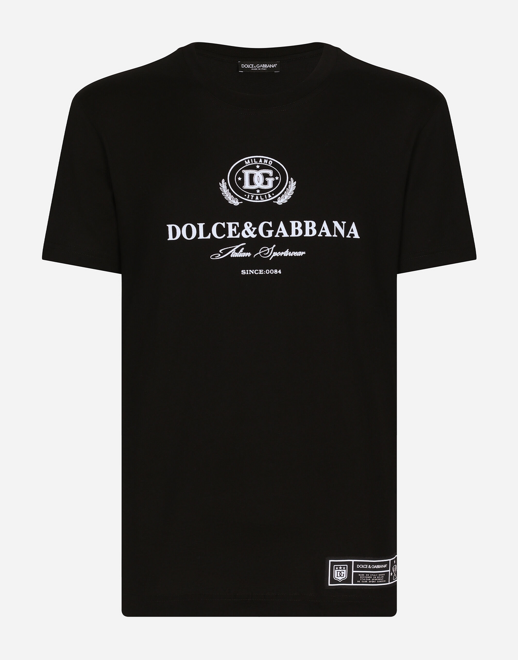 Tricou din bumbac negru cu imprimeu logo