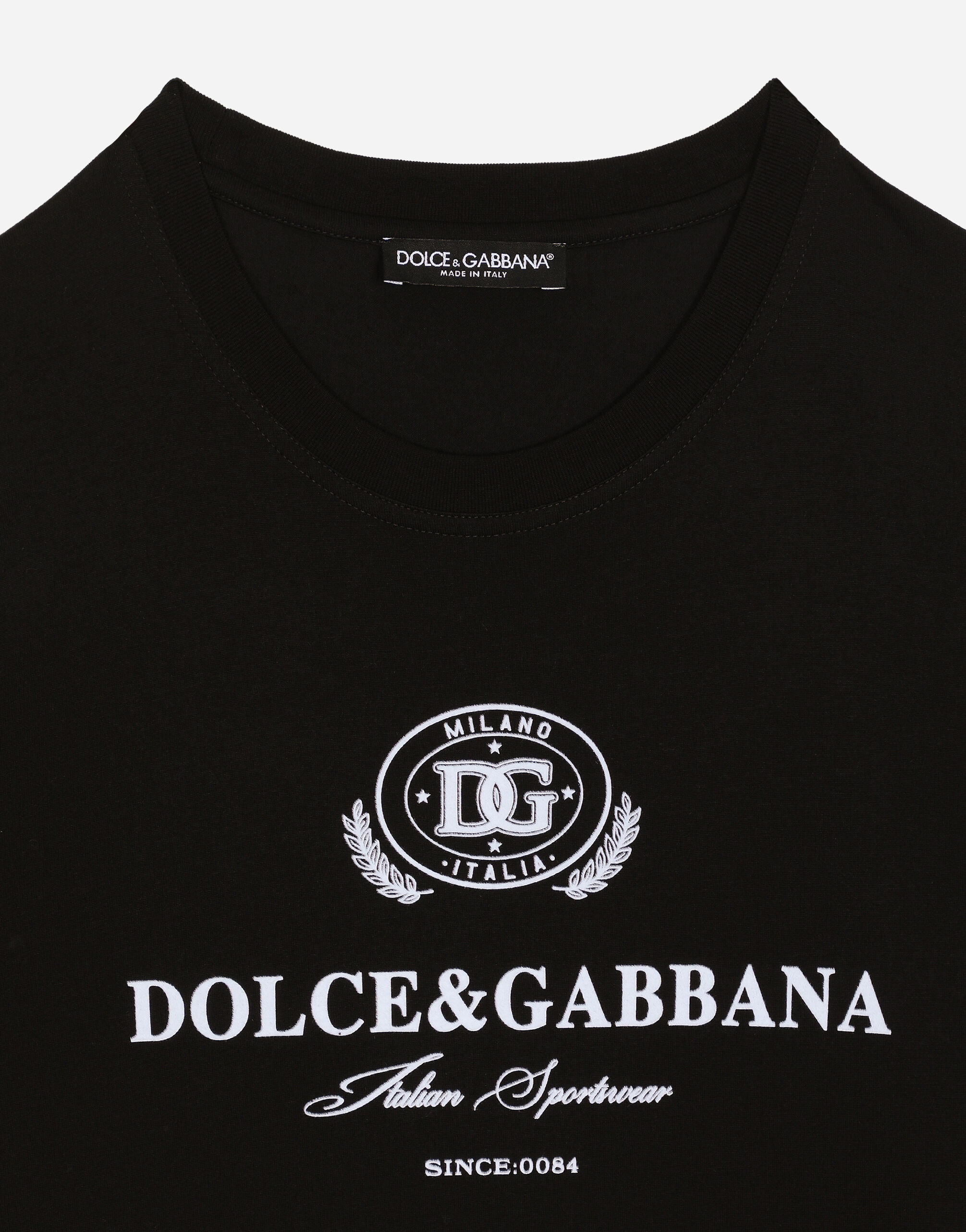Tricou din bumbac negru cu imprimeu logo