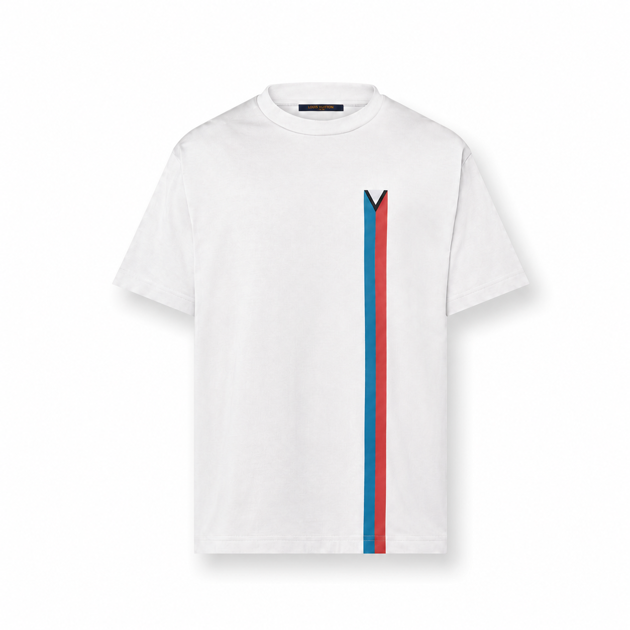 Tricou alb brodat cu mânecă scurtă