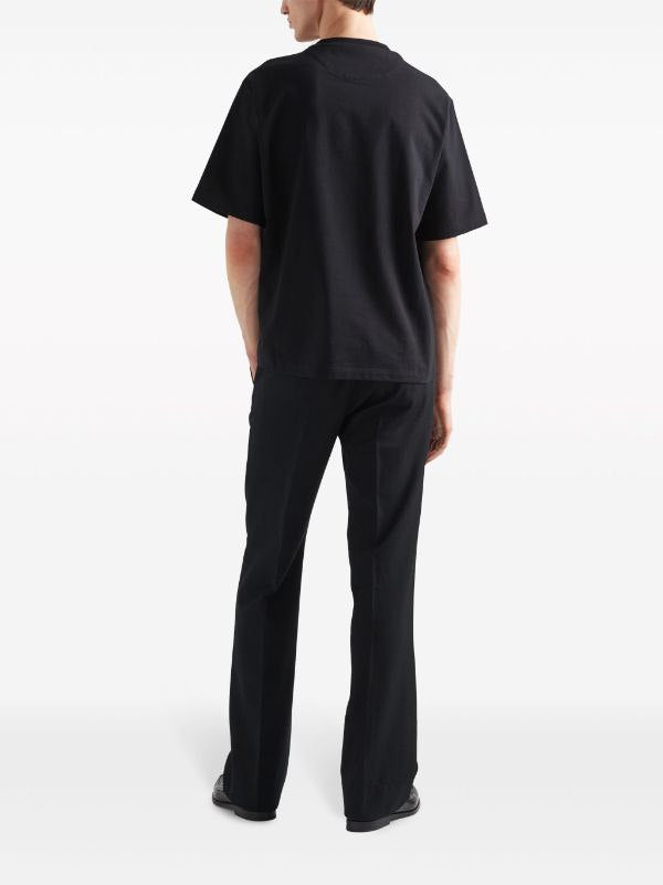 Tricou din bumbac negru cu logo